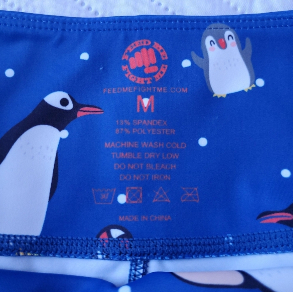 Feed Me Fight Me Penguin Shorties, Size M View 4